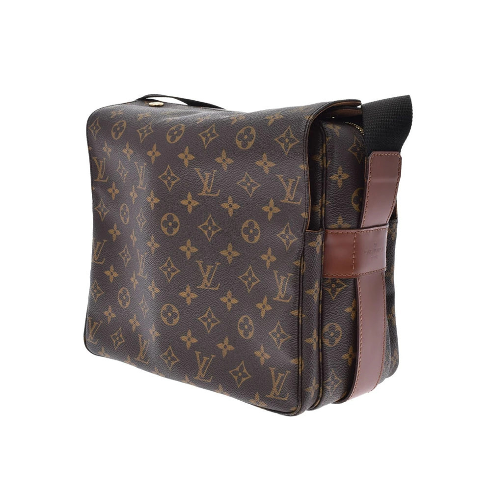 Louis Vuitton Bag Canvas Damier Brown Naviglio Shoulder Brown